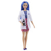 Barbie Scientist Doll with Blue Hair, Lab Coat, and Microscope