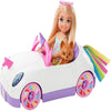 Barbie Club Chelsea Doll with Open-Top Rainbow Unicorn-Themed Car
