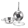Milton ProCook Triply Stainless Steel 3 Pcs Induction Cookware Set