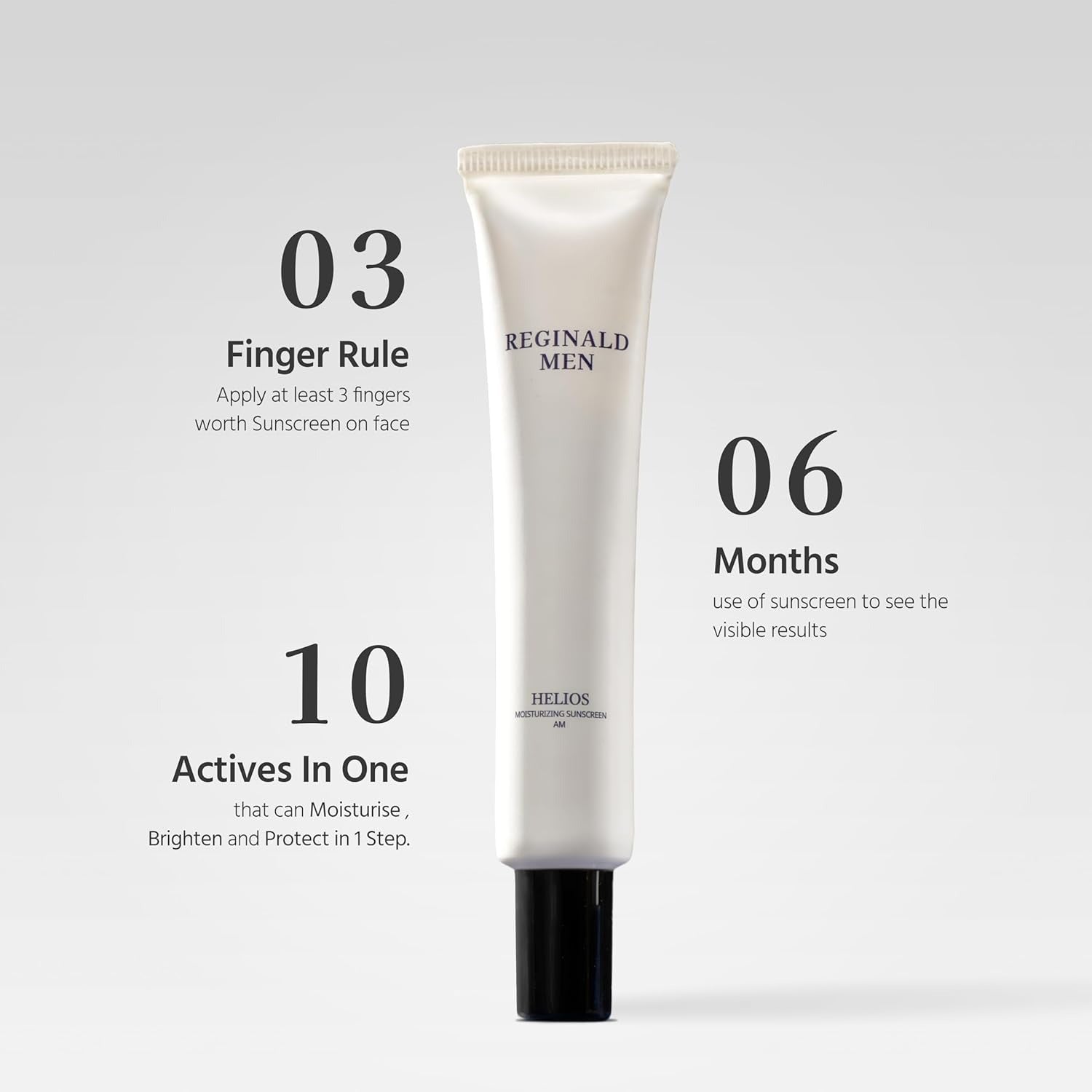 Reginald Men Sunscreen SPF 50 PA++++ Brightening & Moisturising - 50 g ...