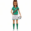 Barbie Soccer Doll Brunette Ponytail