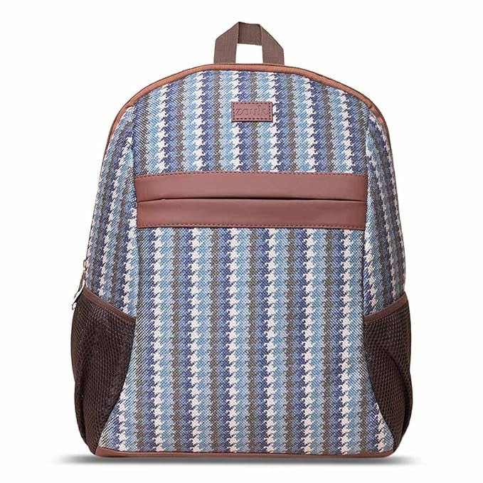 Zouk Printed Women's Jute Handcrafted Vegan Leather Multicolor Classic Backpack