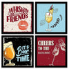 Kotart Whiskey and Friends Framed Wall Posters Set of 4