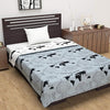 Divine Casa 120 GSM Microfiber Single Dohar Soft & Lightweight Throw Blanket Geographic Pattern Colour Stonewash Grey