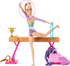 Barbie Gymnast Doll & Accessories Playset with C-Clip Flipping
