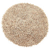 Saral Home Cotton Shaggy Anti-Skid Round Solid Bath Mat