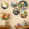 Ritualistic Dwarka Pichwai Wall Sculpture for Home Decoration Wall Painting for Living Room Set of 5 Plates