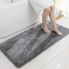 Luxe Home International Microfibre Rectangular Bath mat Super Soft Anti Skid Newman Mats For Bathroom Colour Silver