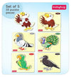 Babyhug 5 in 1 Premium Wooden Jigsaw Birds 20 pcs puzzle