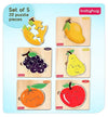 Babyhug 5 in 1 Premium Wooden Jigsaw Fruits 20 pcs puzzle