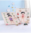 Babyhug Premium Wooden Body Parts 18 Pieces Puzzle - Pack of 2