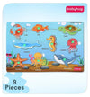 Babyhug Premium 9 pcs Aquatic Animals Wooden Board puzzle
