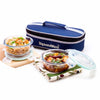 Signoraware Flat Glass Lunch Box Round 400ml
