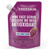 FreeSkin Red Wine Face & Body Scrub 225ml Antioxidant Rich Exfoliating Scrub Glowing Radiant Skin