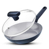 Bergner Jade 24cm Ceramic Non-Stick Fry Pan with Glass Lid Induction
