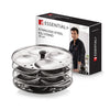 Bergner Essential Plus Stainless Steel Idli Stand Idli Maker 4 Plates 4 Cavities Each 20cm