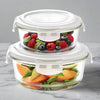 Borosil Tuff Glass Klip N Store Round Containers Set of 2