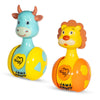 Jam & Honey Baby Tumbler Rattle Toy Set of 2, Self-Balancing Rolling Sensory for Infants