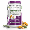 HealthyHey Boswellia Serrata & Curcumin with Bioperine - 60 Vegetable Capsules