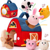 Storio Baby Toys 6–12 Months – Surprise Barn with Stuffed Farm Animals| Rattle