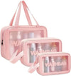 Bronson Professional Makeup Pouch Travel Toiletries Organizer Cosmetic Bags Portable Set of 3