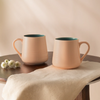 Borosil Porcelia Bello Mug Peach Set of 2 (400ml×2)