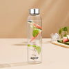 Borosil Crysto Slim Glass Bottle Steel Lid 550ml