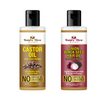 Nature Glow Castor + Onion Black Seed Hair Oil Pack of 2