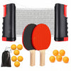 Toy Imagine Table Tennis Set – Retractable Table Tennis Net, 2 Premium Rackets, 6 Ping Pong Balls (Orange x 6), and Carry Bag