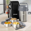 Borosil Hot & Fresh Insulated Stainless Steel Lunch Box Set of 3