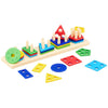 Geometric Shape Sorter & Stacker Toy - 25 Colorful Blocks