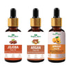 Nature Glow Jojoba + Argan + Apricot Facial Oil Pack of 3 (45ml)