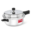 Prestige Popular Virgin Aluminium Junior Deep Pan Pressure Cooker 4L (Silver)