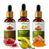 Nature Glow Kumkumadi + Ylang Ylang + Turmeric Essential Oil Pack of 3 (45ml)