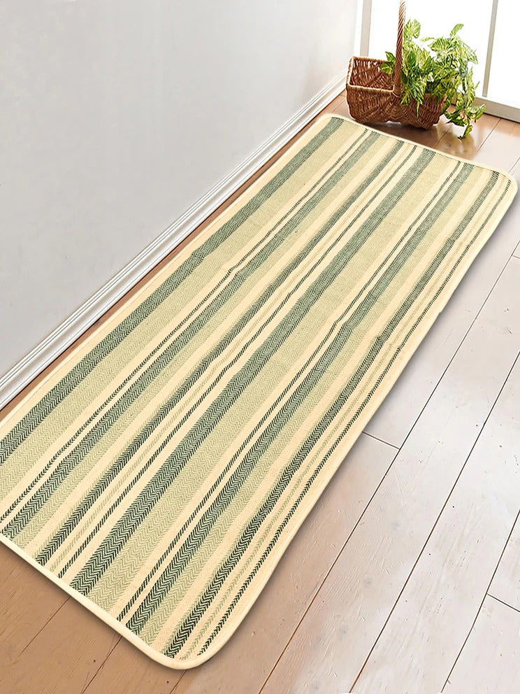 Saral HomeStripe Cotton Anti Slip Yoga Mat