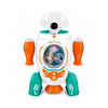 WISHKEY Plastic Musical Space Rocket Toy for Kids, Battery Operated Dancing Electric Walking Toy, 360 Degree Rotating Space Ship with Lights