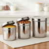 Vinod Stainless Steel Deep Dabba Set of 3 Pieces (350ml, 500ml, 750ml)