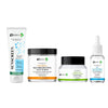 DERMA KR Hyaluronic Sunscreen + Pack + Vit C Scrub + Niacinamide Serum Pack of 4