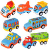 WISHKEY Plastic Toy Car for Kids, Power Friction Pull Back