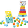 Jam & Honey Stacking & Sorting Toy for Kids-Ring Stacker with 6 Rings & 20 Shapes