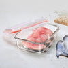 Borosil Colours Blue Rectangle Klip N Store Glass Container 1.52L