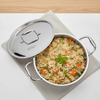 Vinod Doniv Titanium Triply Stainless Steel Kadhai with Steel Lid
