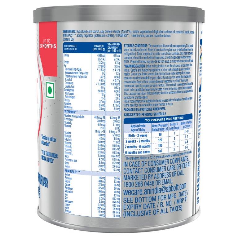Similac Isomil Soy Infant Formula Powder for Up to 24 Months Kids -  400 gms