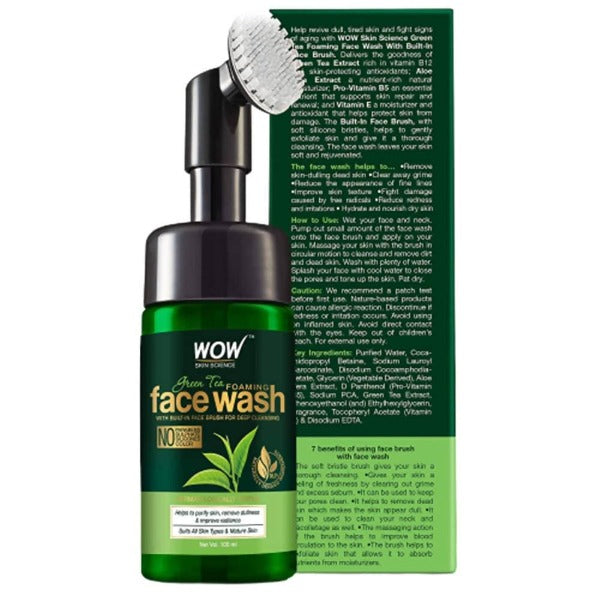 Wow Skin Science Green Tea Foaming Face Wash - 100 ml