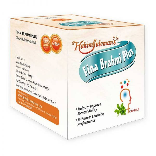 Hakim Suleman's Fina Brahmi Plus Capsules - 60 Capsules