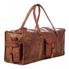 Craftshades – 22 Inches 4 Edges Handcrafted Duffle Goat Leather Bag