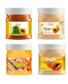Luster Cosmetics Papaya Facial Kit | Massage Cream & Massage Gel & Facial Scrub & Face Pack ‚Äì 4x500ml