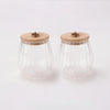 UMAI Borosilicate Glass Jar with Bamboo Lid | Set of 2 | 635ml | Airtight | Transparent