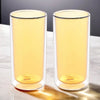 UMAI Pack of 2: Double Wall Borosilicate Glass Coffee Mugs | 250ml | Yellow