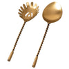 Nestroots Twisted Salad Serving Spoons Set of 2 Stainless Steel